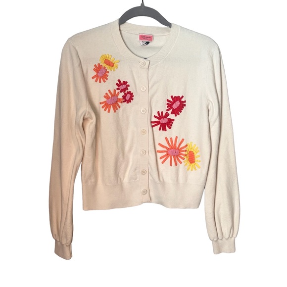 Kate Spade Floral Ribbon Button Up Cardigan - Picture 5 of 16